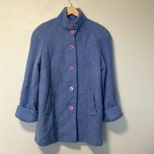 Appleseed’s Blue Virgin Wool Mohair Blend Jacket